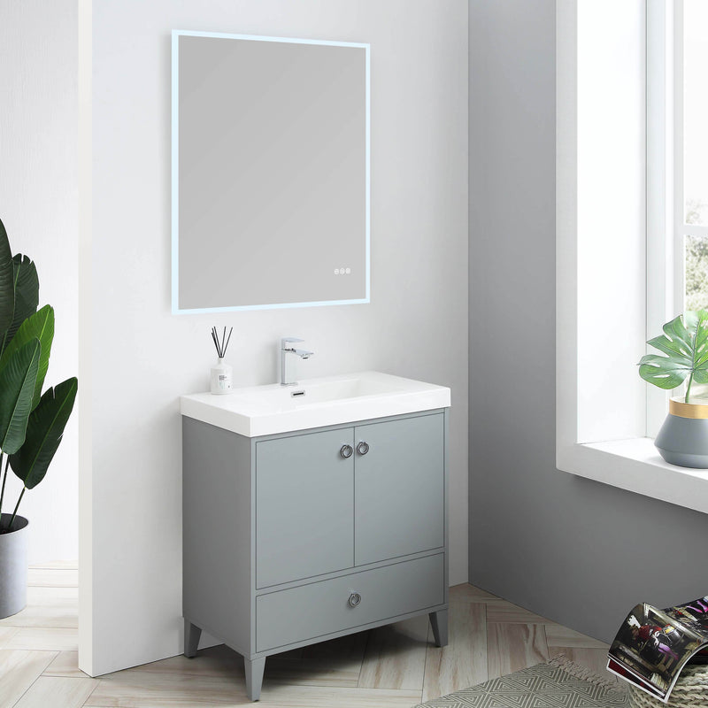 Lyon 30 Inch Vanity (Vanity Only) Matte Grey