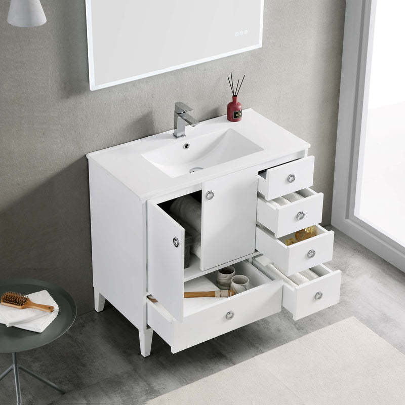 Lyon 36 Inch Vanity (Vanity Only) Matte White