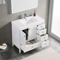 Lyon 36 Inch Vanity (Vanity Only) Matte White