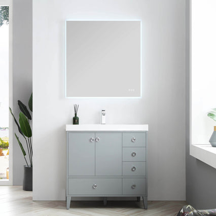 Lyon 36 Inch Vanity (Vanity Only) Matte Grey