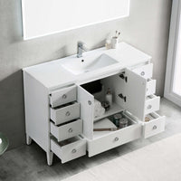 Lyon 48 Inch Vanity – Single Sink (Vanity Only) Matte White