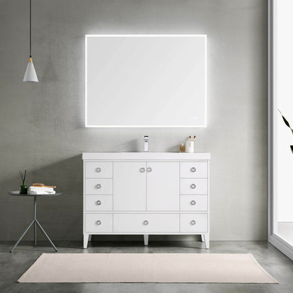 Lyon 48 Inch Vanity – Single Sink (Vanity Only) Matte White