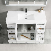 Lyon 48 Inch Vanity – Single Sink (Vanity Only) Matte White