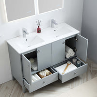 Lyon 48 Inch Vanity – Double Sinks (Vanity Only) Matte Grey