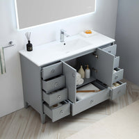 Lyon 48 Inch Vanity – Single Sink (Vanity Only) Matte Grey
