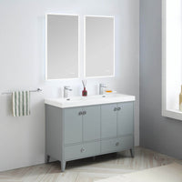 Lyon 48 Inch Vanity – Double Sinks (Vanity Only) Matte Grey