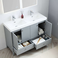 Lyon 48 Inch Vanity – Double Sinks (Vanity Only) Matte Grey