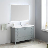 Lyon 48 Inch Vanity – Single Sink (Vanity Only) Matte Grey