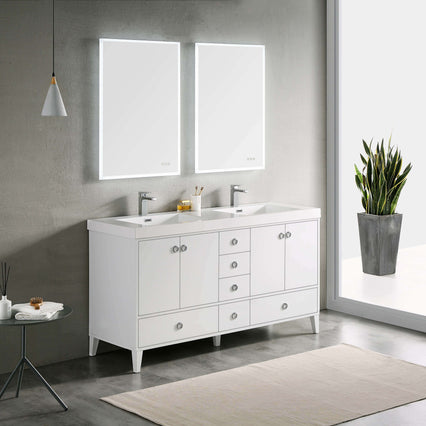 Lyon 60 Inch Vanity (Vanity Only) Matte White