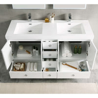 Lyon 60 Inch Vanity (Vanity Only) Matte White