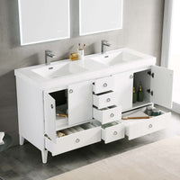 Lyon 60 Inch Vanity (Vanity Only) Matte White