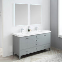 Lyon 60 Inch Vanity (Vanity Only) Matte Grey