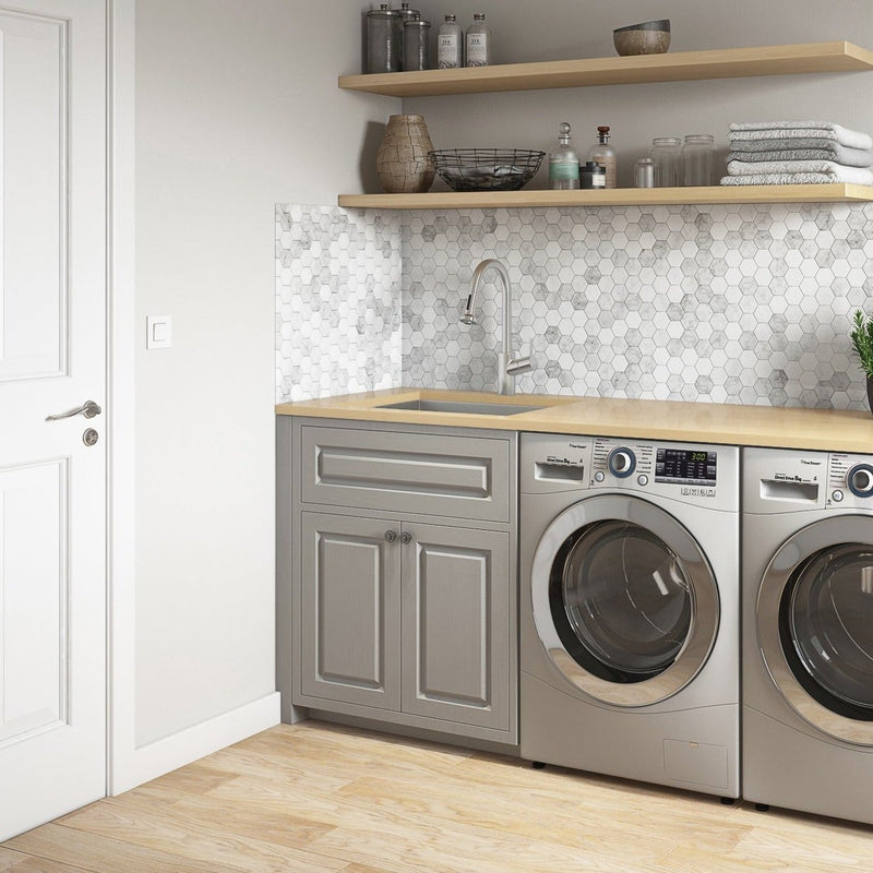 Ruvati 24" x 18" x 13" Deep Laundry Utility Sink Undermount 16 Gauge Stainless Steel - RVU6124