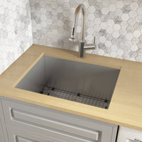 Ruvati 24" x 18" x 13" Deep Laundry Utility Sink Undermount 16 Gauge Stainless Steel - RVU6124