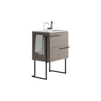 Scala 24" Vanity - Quarzo with Legs and Towel Bar