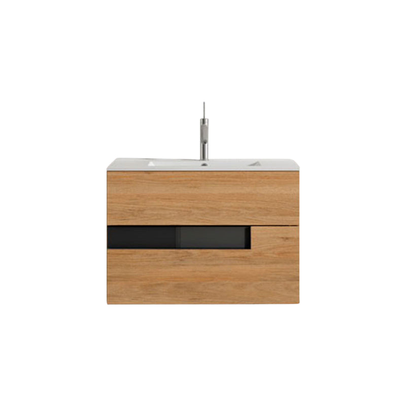 Vision Vanity 24" Canela and black glass handle