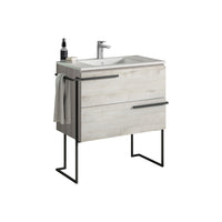 Scala 32" Vanity - Abedul  with Legs and Towel Bar