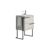 Scala 24" Vanity - Abedul with Legs and Towel Bar