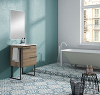Scala 24" Vanity - Terra with Legs and Towel Bar