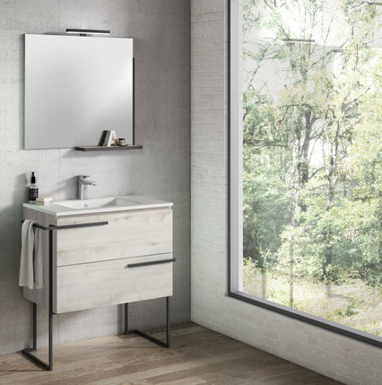 Scala 32" Vanity - Abedul  with Legs and Towel Bar