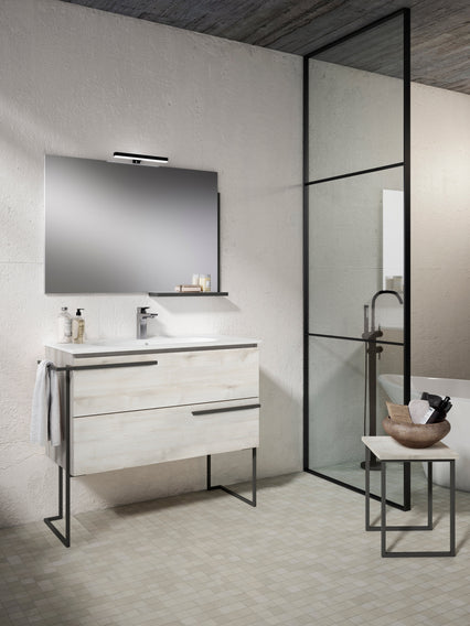 Scala 40" Vanity - Abedul with Legs and Towel Bar