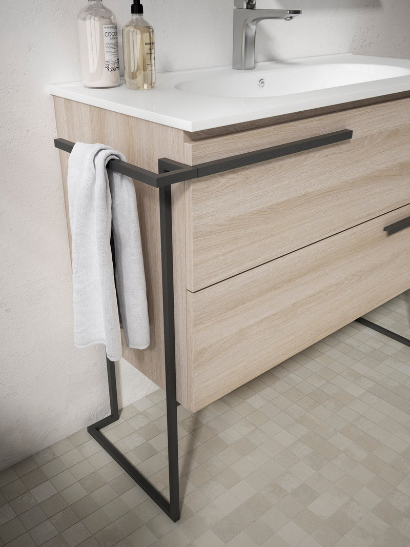 Scala 40" Vanity - Abedul with Legs and Towel Bar