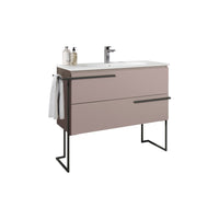 Scala 40" Vanity - Quarzo  with Legs and Towel Bar