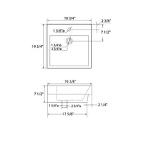 Ceramic Basin 20″ X 20″ Top-Mount Square