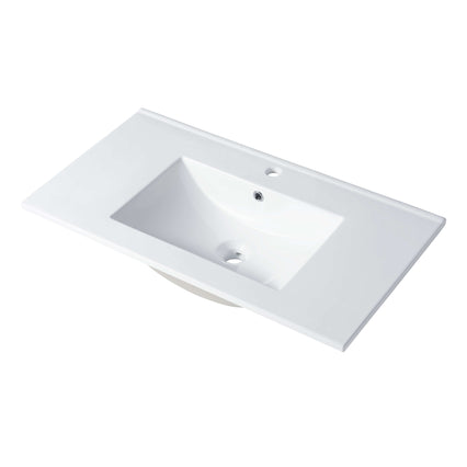 Ceramic Basin 36″ X 18″ Top-Mount Rectangular