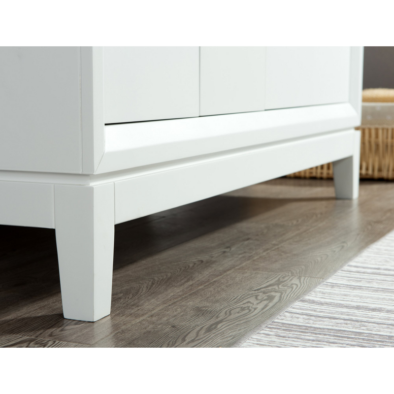 Water Creation Elizabeth 48" Single Sink Carrara White Marble Vanity in Pure White VEL048CWPW00