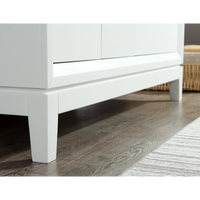 Water Creation Elizabeth 48" Single Sink Carrara White Marble Vanity in Pure White with F2-0009-01-BX Lavatory Faucet(s) VEL048CWPW07
