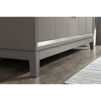 Water Creation Elizabeth 72" Double Sink Carrara White Marble Vanity in Cashmere Grey with Matching Mirror(s) VEL072CWCG04