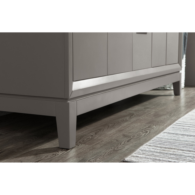 Water Creation Elizabeth 72" Double Sink Carrara White Marble Vanity in Cashmere Grey with Matching Mirror(s) VEL072CWCG04