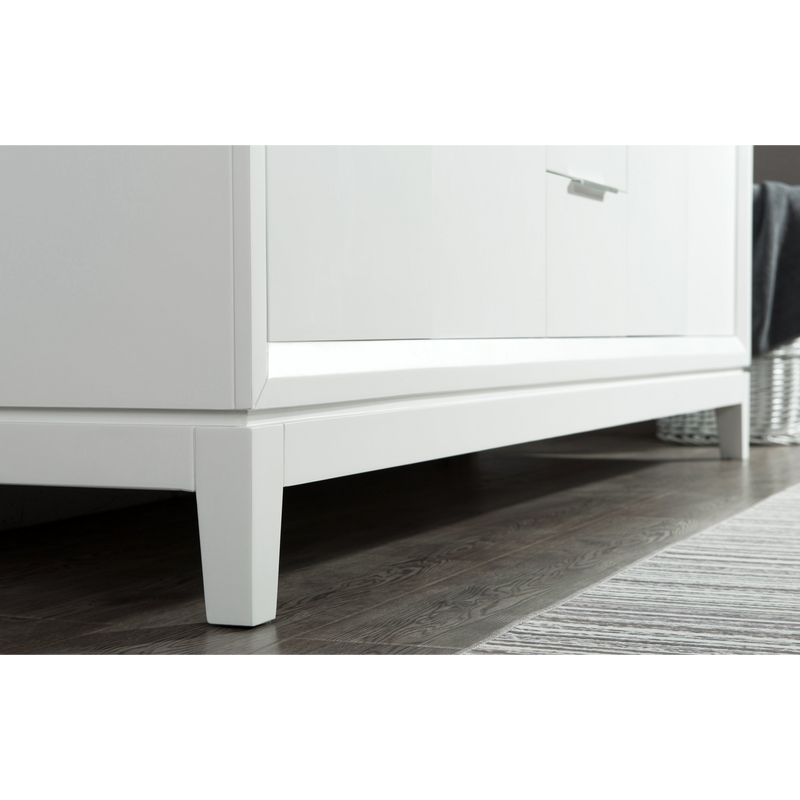 Water Creation Elizabeth 72" Double Sink Carrara White Marble Vanity in Pure White with Matching Mirror(s) VEL072CWPW04