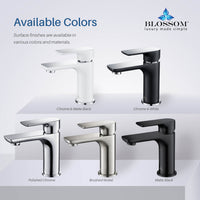 Modern Single Handle Lavatory Faucet - Matte Black