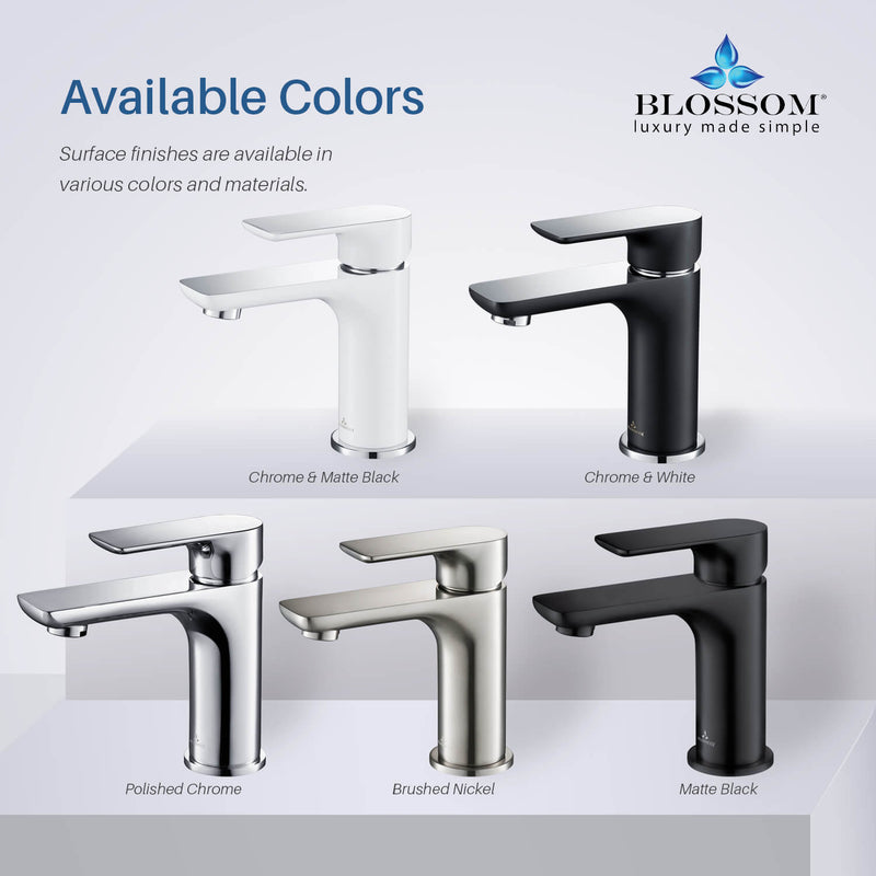 Modern Single Handle Lavatory Faucet - Matte Black