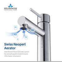 Modern Single Handle Lavatory Faucet Chrome