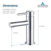 Modern Single Handle Lavatory Faucet Chrome