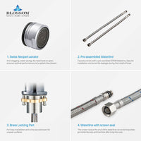 Modern Single Handle Lavatory Faucet Chrome