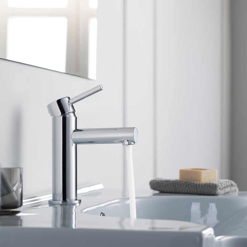Modern Single Handle Lavatory Faucet Chrome