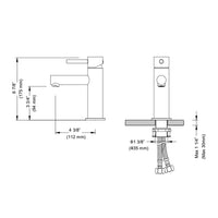 Modern Single Handle Lavatory Faucet Chrome