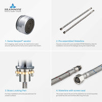Modern Single Handle Lavatory Faucet - Chrome