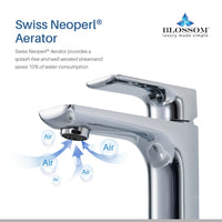 Modern Single Handle Lavatory Faucet - Chrome