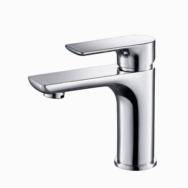 Modern Single Handle Lavatory Faucet - Chrome