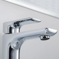 Modern Single Handle Lavatory Faucet - Chrome
