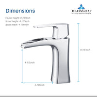 Elegant Single Handle Lavatory Faucet - Chrome