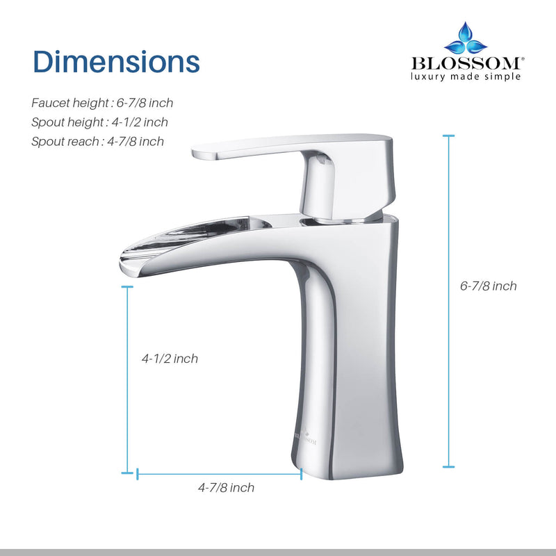 Elegant Single Handle Lavatory Faucet - Chrome
