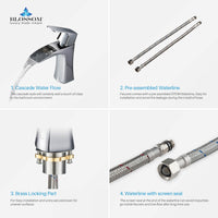 Elegant Single Handle Lavatory Faucet - Chrome
