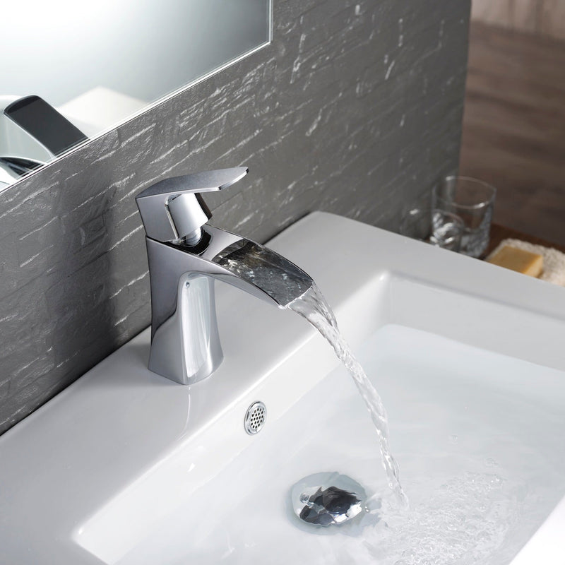 Elegant Single Handle Lavatory Faucet - Chrome