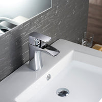 Elegant Single Handle Lavatory Faucet - Chrome
